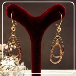 گوشواره هندسی بیضی - گوشواره ترک - گوشواره آویز