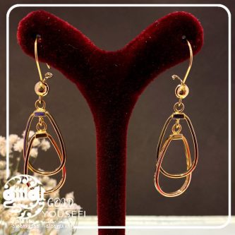 گوشواره هندسی بیضی - گوشواره ترک - گوشواره آویز