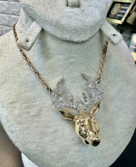 گردنبند طلا طرح گوزن ترک